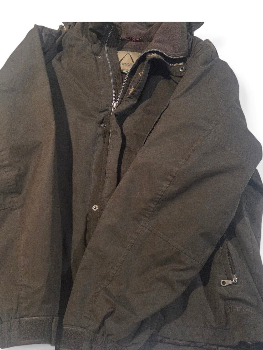 Cascades Men's XL Brown Winter Jacket - Used Excellent Condition - Fleece Lined